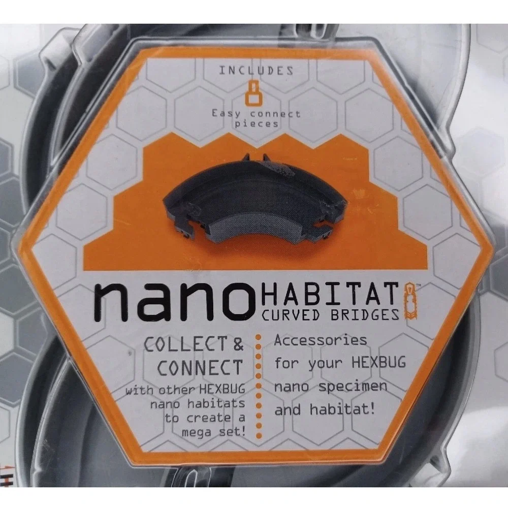 2 Pack-HEXBUG Micro Robotic Creatures Nano Habitat Curved Bridges 8 Pieces‎ New